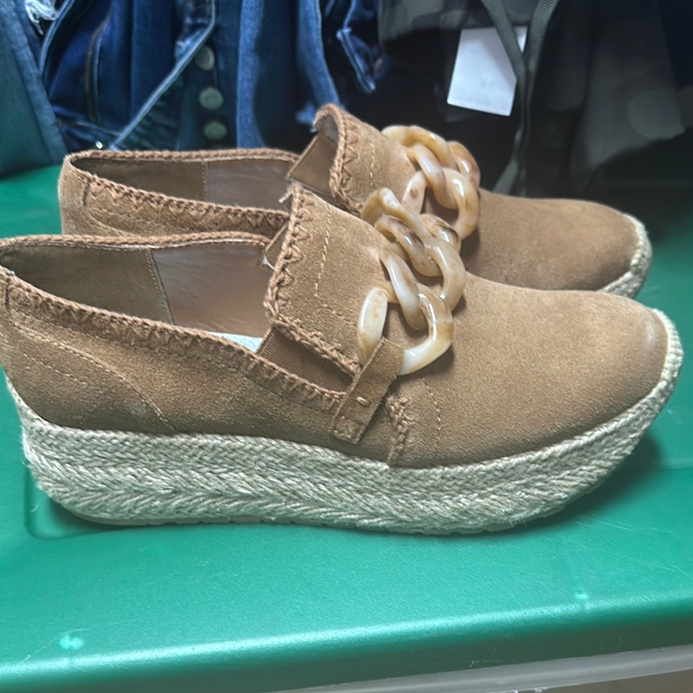 Dolca Vita Brown Suede Platform Loafers